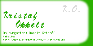 kristof oppelt business card