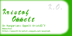 kristof oppelt business card